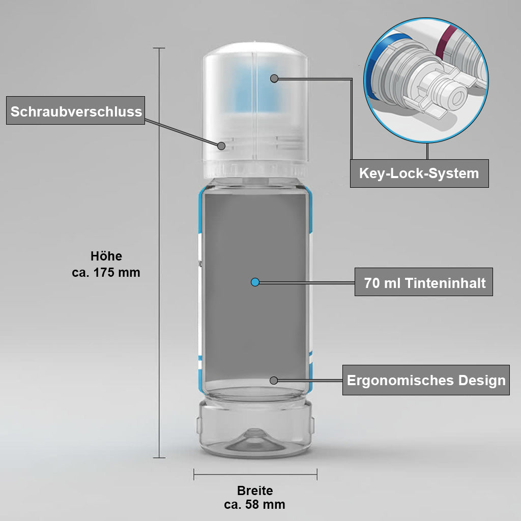 Subliking® sublimation inks in 6 colors for Epson® EcoTank ET-18100
