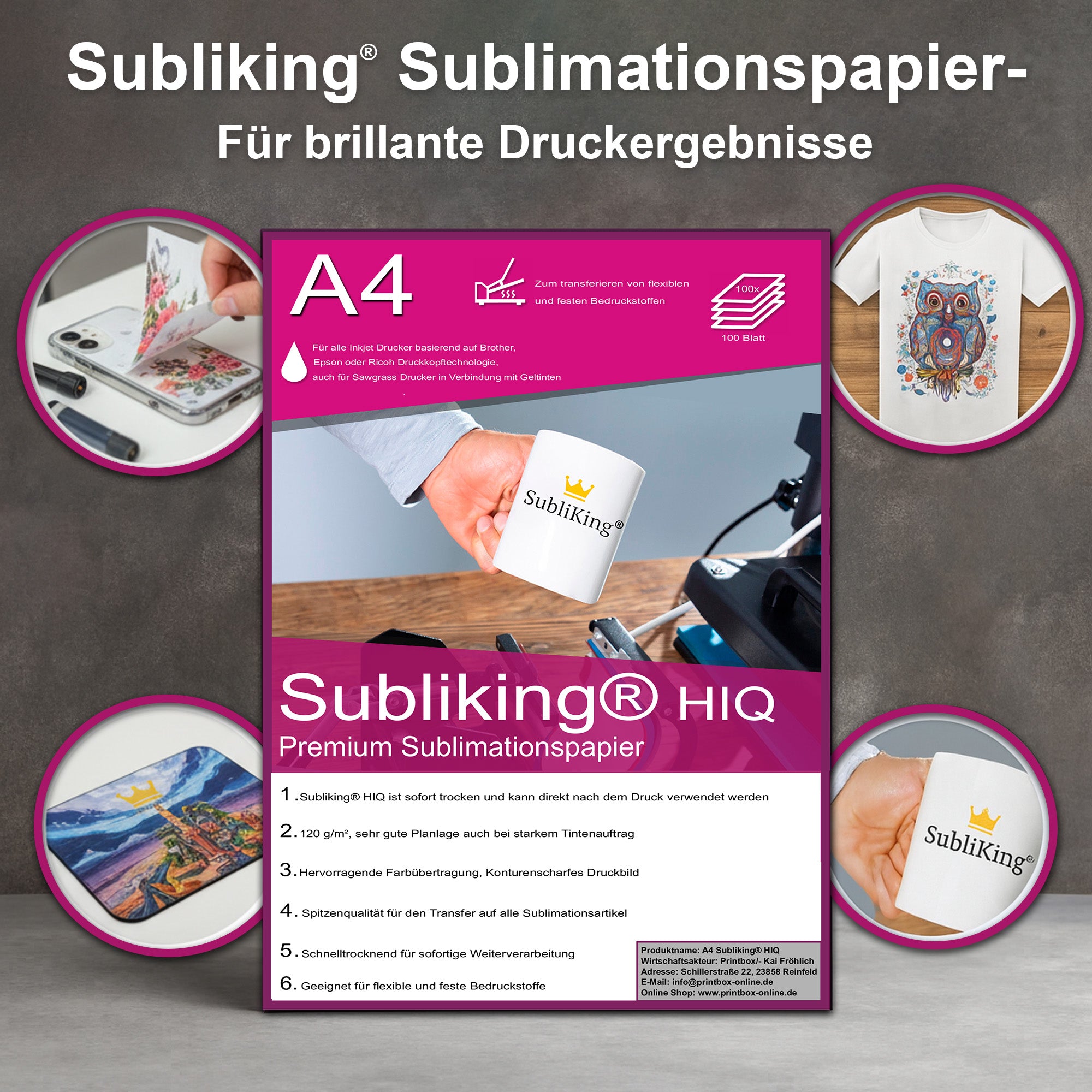 Subliking® HIQ Premium sublimation paper - various. Formats
