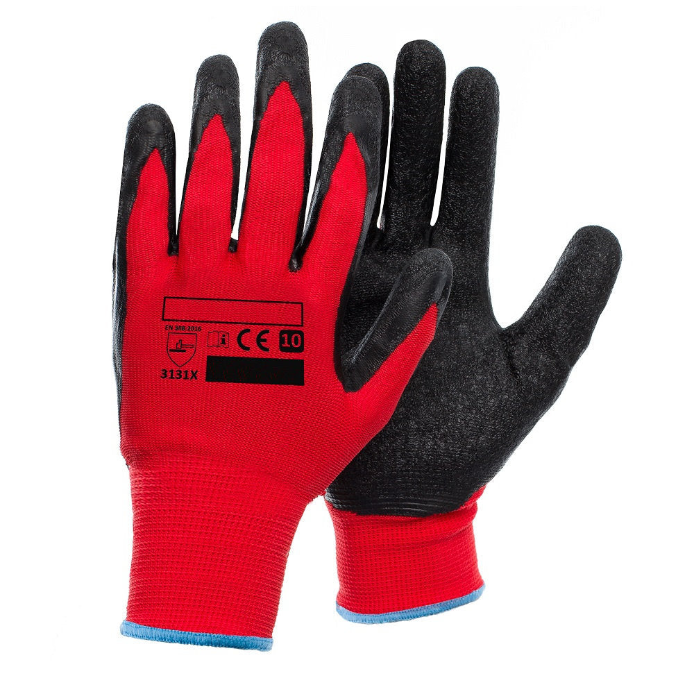 Polyester-/ Latex Feinstrick Arbeitshandschuhe