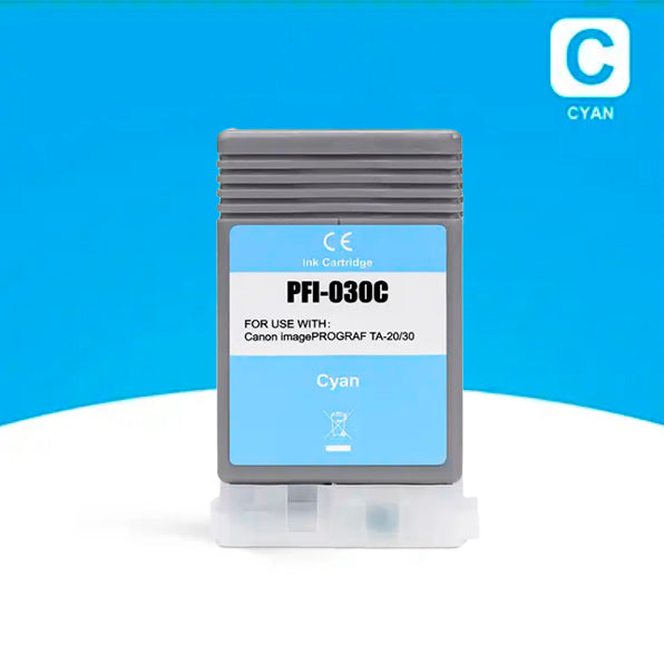Kompatible Tintenpatrone für Canon® PFI-030 Cyan