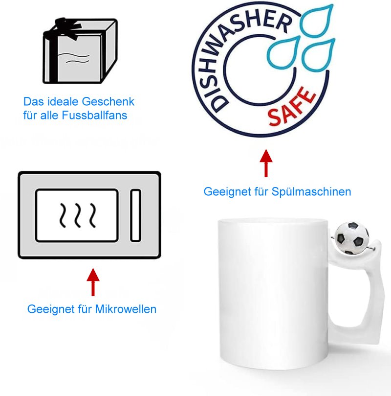 Subliking® Fußball Motto Tasse für Sublimation Becher 11oz