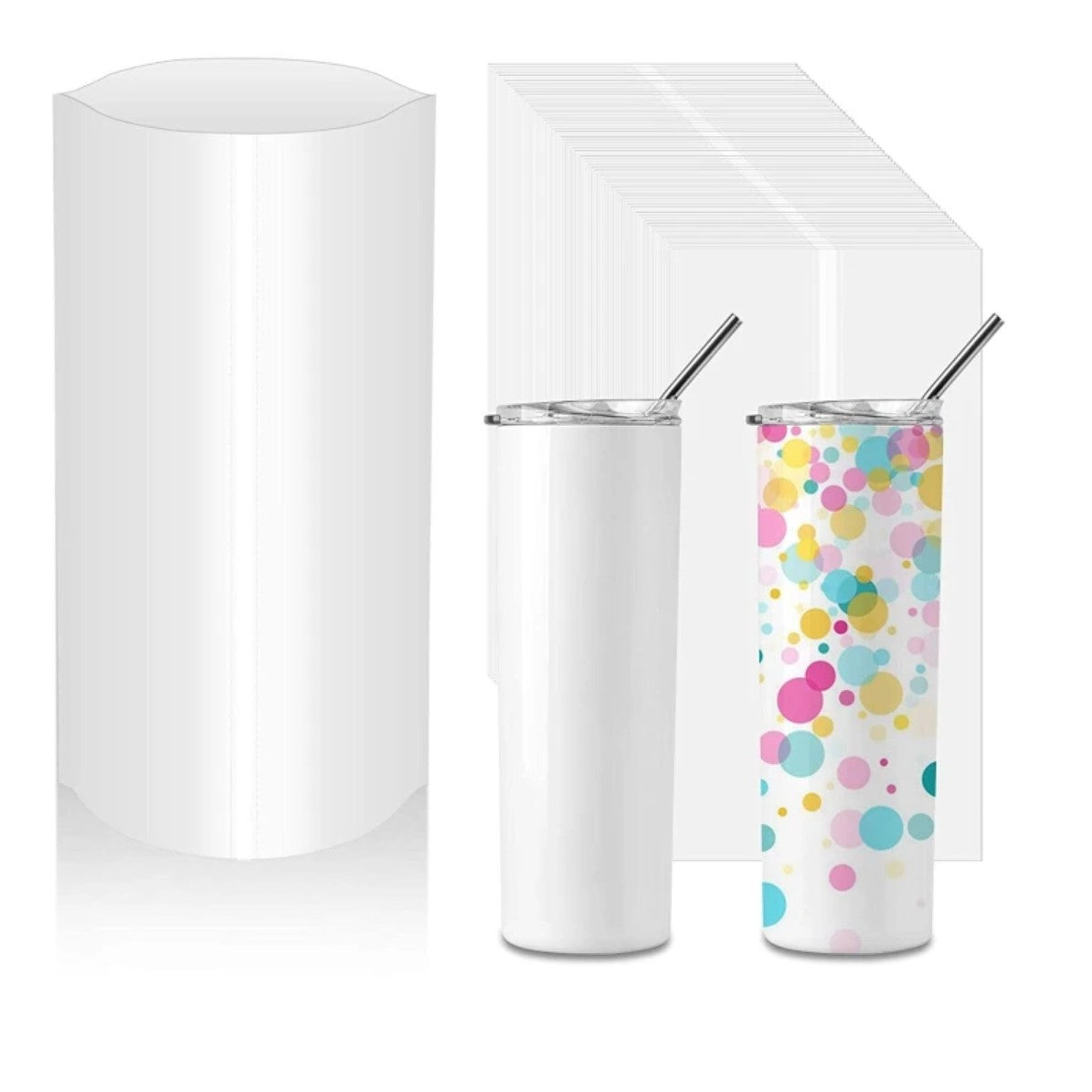 Shrink film / PET film for cups, bottles, cups etc.