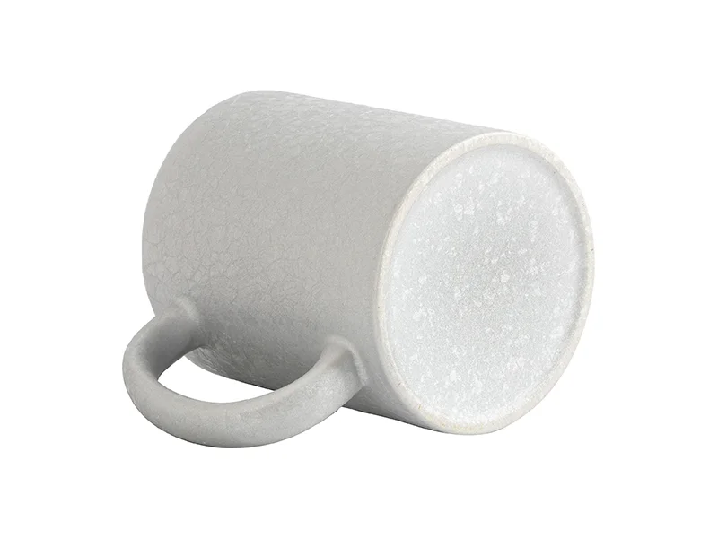 SubliKing® Keramik Tasse 11oz Sublimationstasse– Crackle-Finish (Grau)