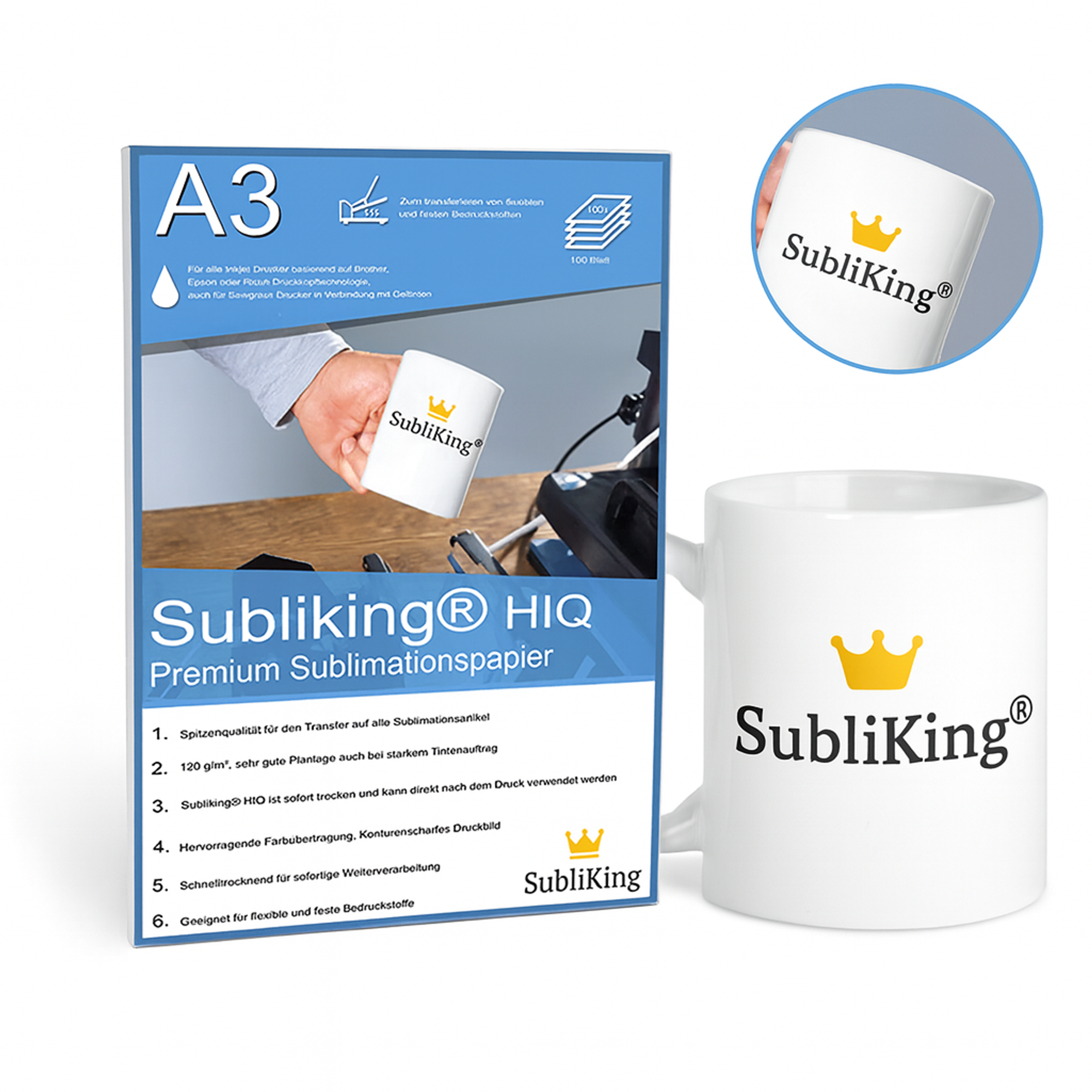 Subliking® HIQ Premium sublimation paper - various. Formats