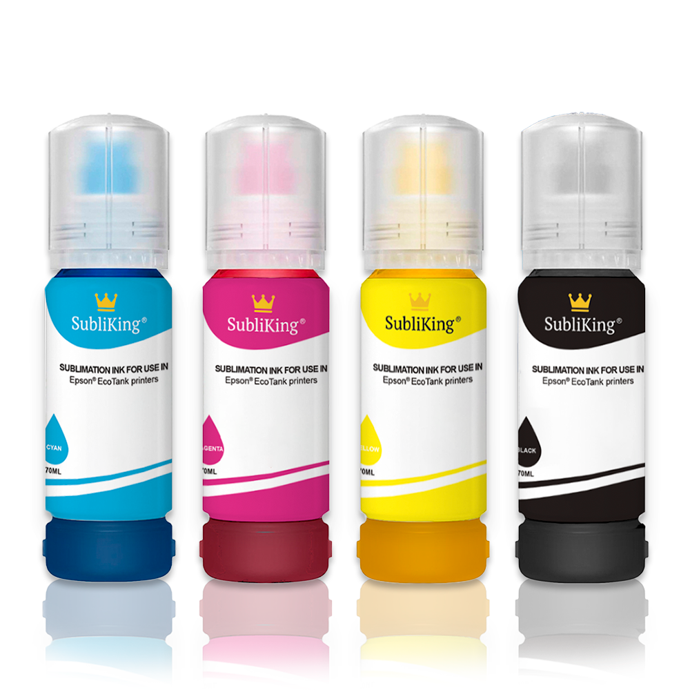 70ml Subliking® sublimation inks for all Epson® EcoTank printers with adapter