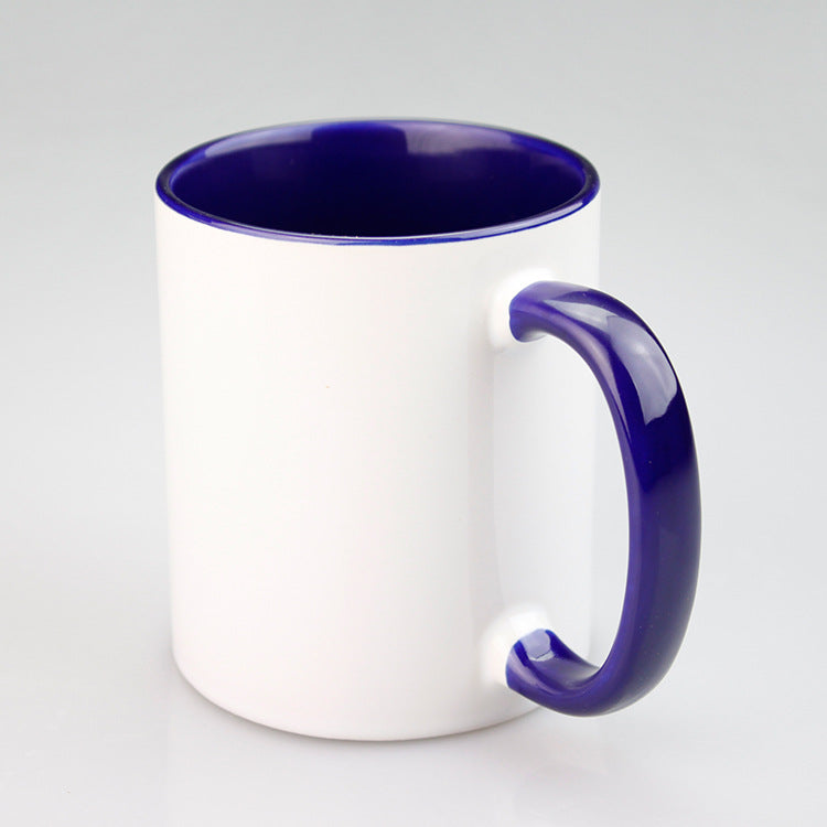 Subliking® mug with colored rim and handle 11oz in 11 colors