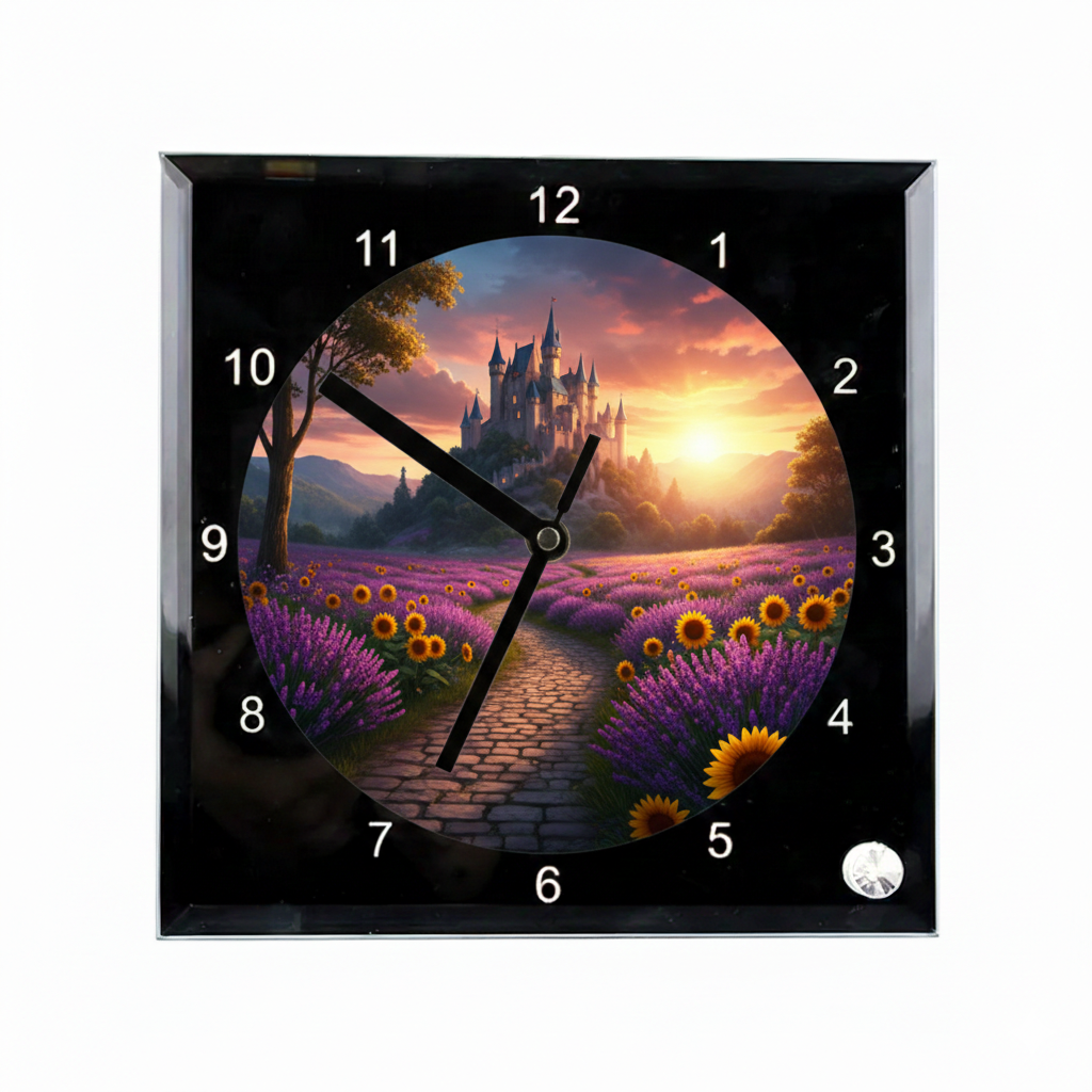 Subliking® Wanduhr aus Glas zum Sublimieren - Ø20 cm - Runde Glasuhr für Sublimation