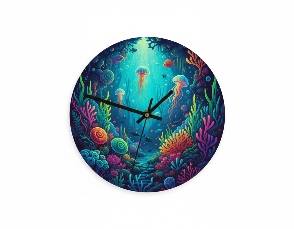 Subliking® Wanduhr aus Holz zum Sublimieren - Rund Ø 20cm - für den Sublimationsdruck