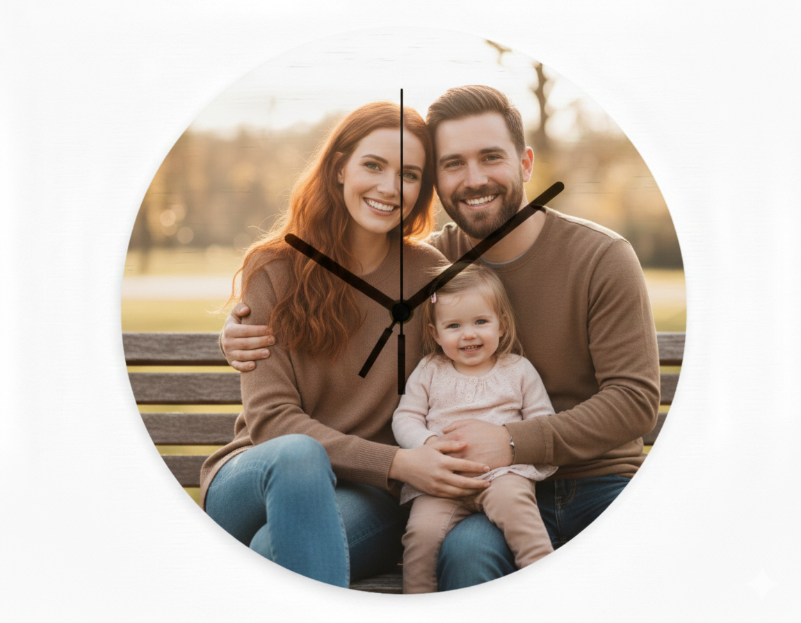 Subliking® Wanduhr aus Holz zum Sublimieren - Rund Ø 20cm - für den Sublimationsdruck