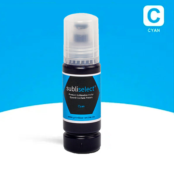 Subliselect® Sublimationstinte für EcoTank Drucker | Cy