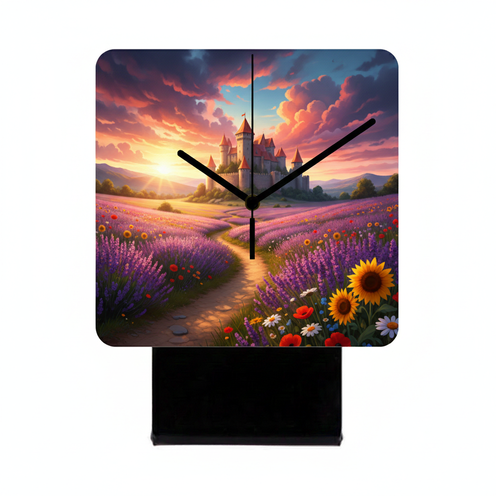 Subliking® Tischuhr aus Holz - 10x10cm - bedruckbar im Sublimationsdruck