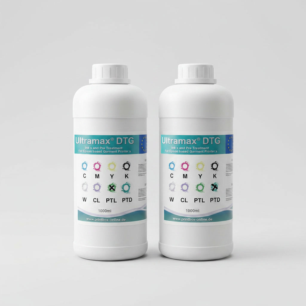 1L Ultramax® DTG Pre-Treatment für helle und dunkle Textilien | Made in EU