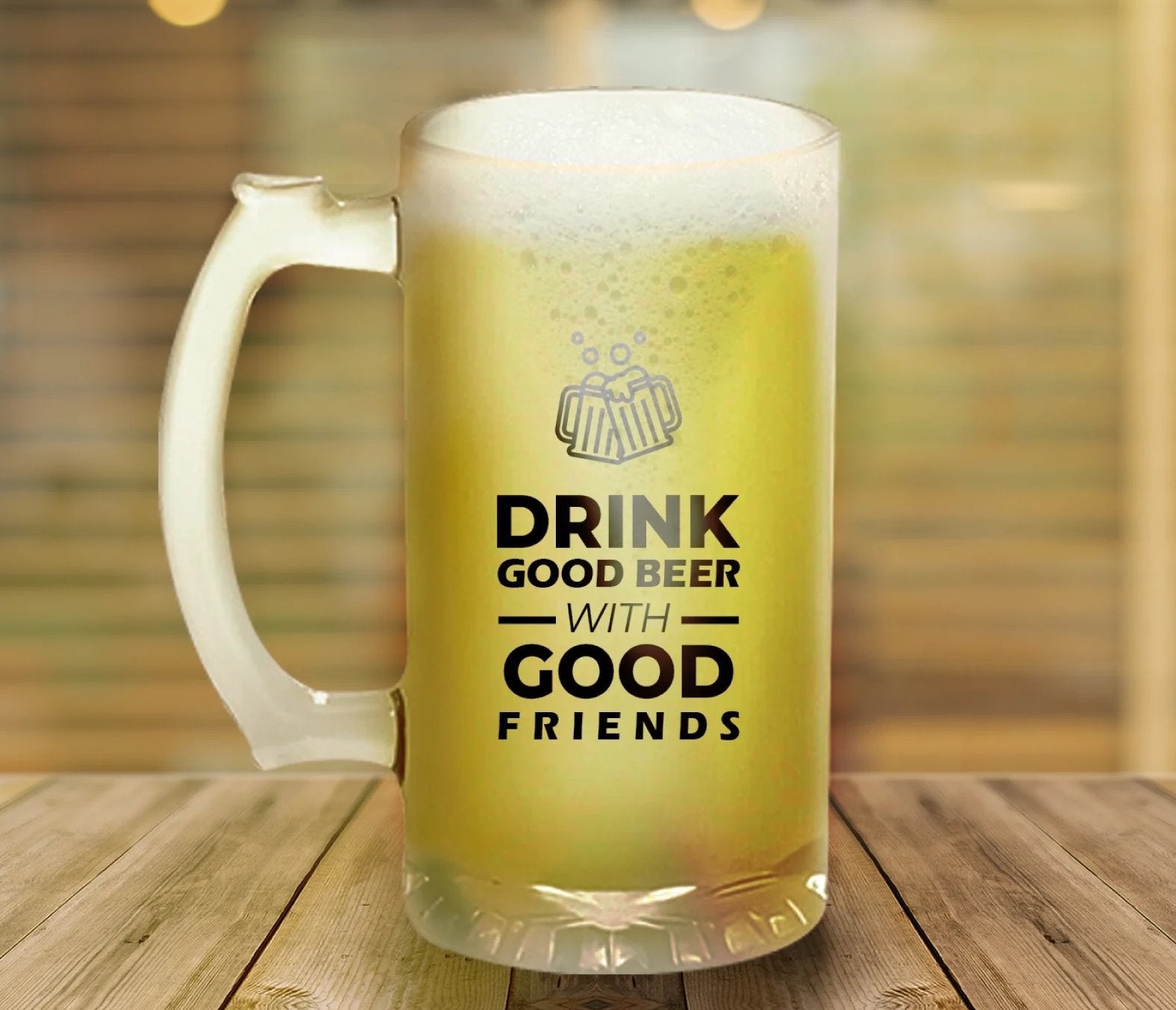 Subliking® Bierglas für Sublimation aus satiniertem Glas