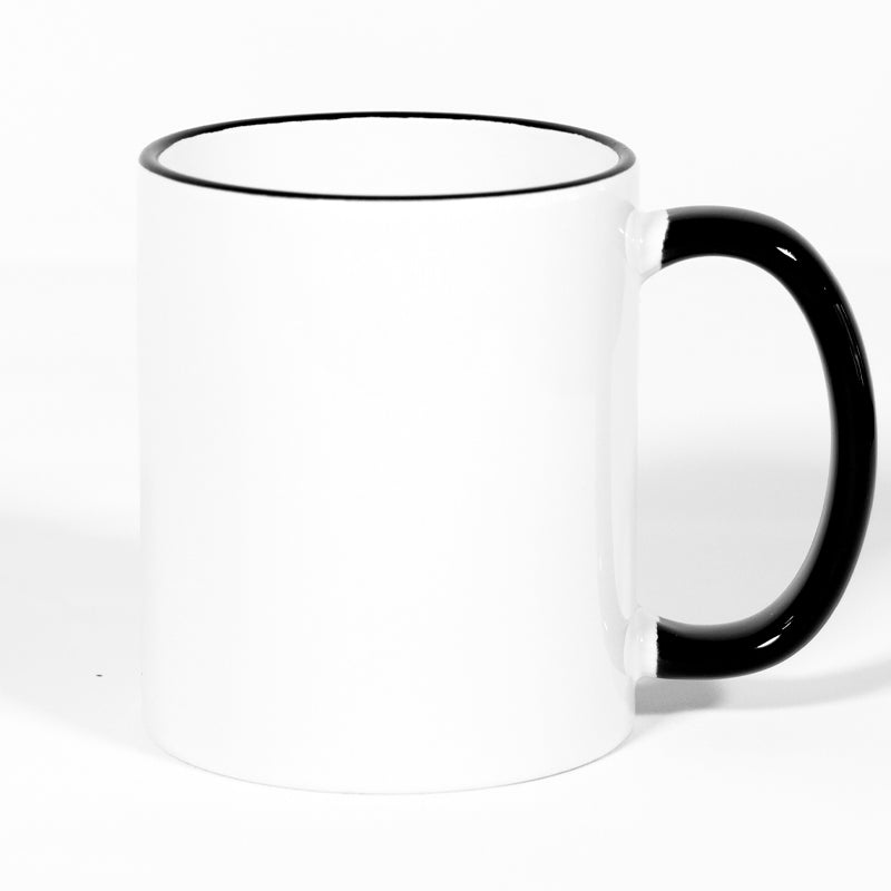 Subliking® Tasse mit farbigem Rand und Henkel in 11 Farben