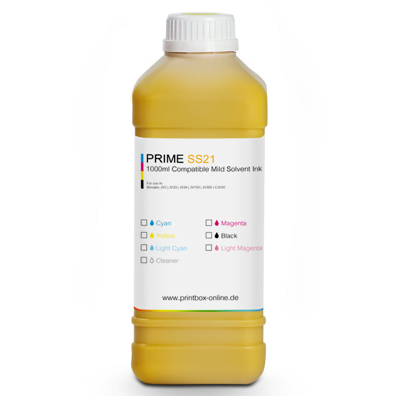 1L Yellow Prime SS21 Tinte für Mimaki JV33 | JV34 | CJV30 | JV5
