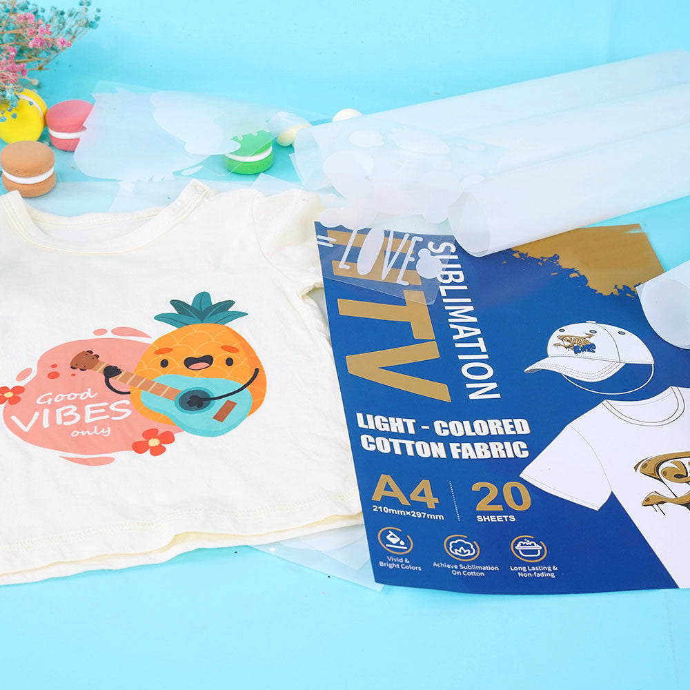 Subliking® HTV Vinyl Light - bedruckbare Flexfolie für Sublimation auf helle Baumwolle