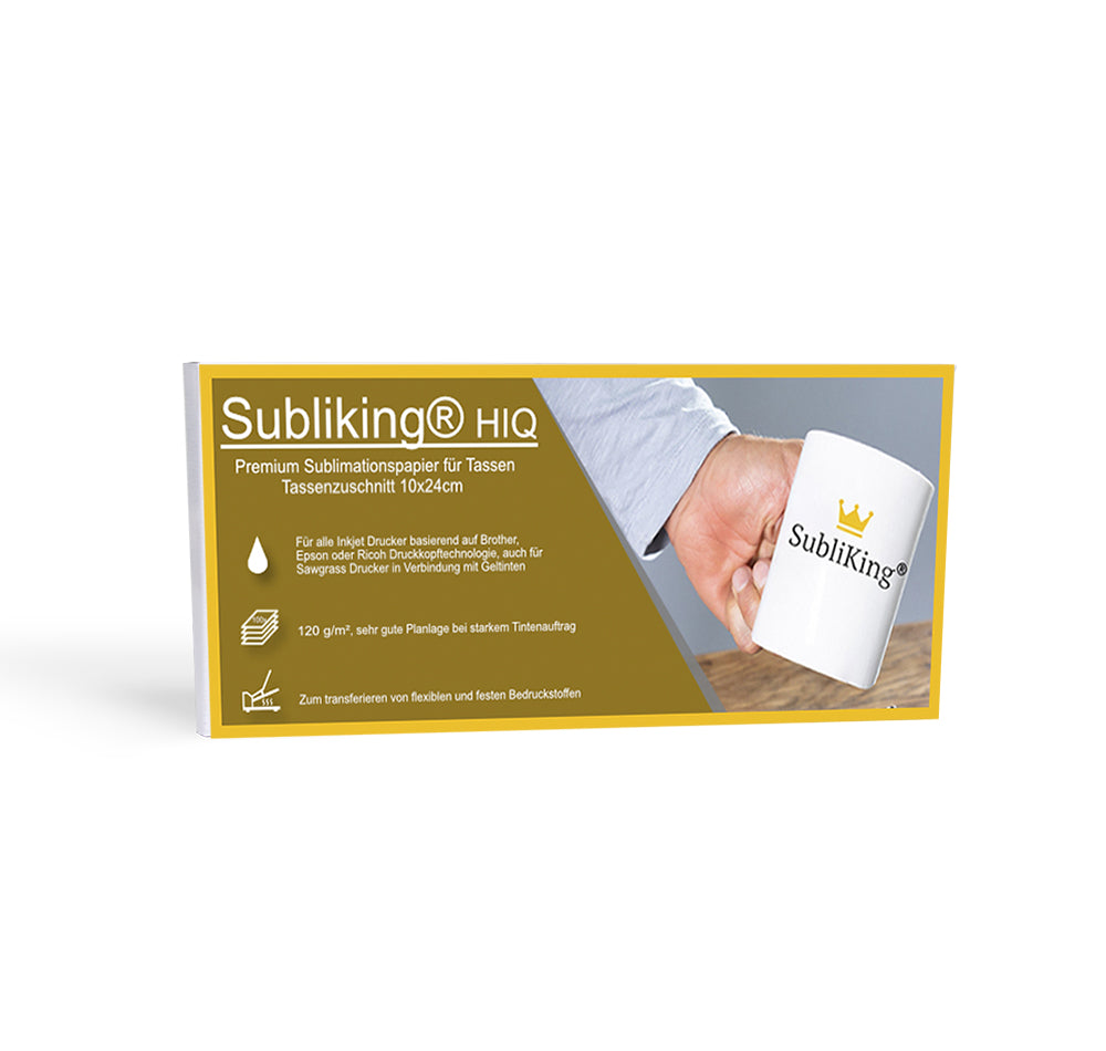 Subliking® HIQ Premium Sublimationspapier - 10x24cm für Tassen