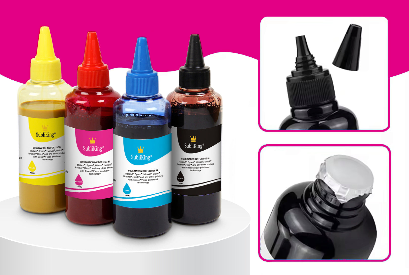 SubliKing® Sublimation Nachfüll Set für Sawgrass® Virtuoso SG-400 | SG-800
