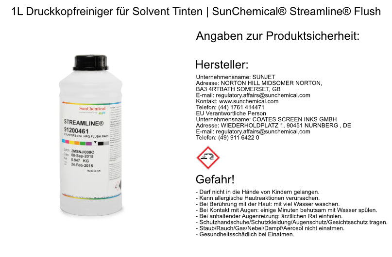 1L Streamline® ESL HPQ | Premium Tinte von SunChemical® für Roland®