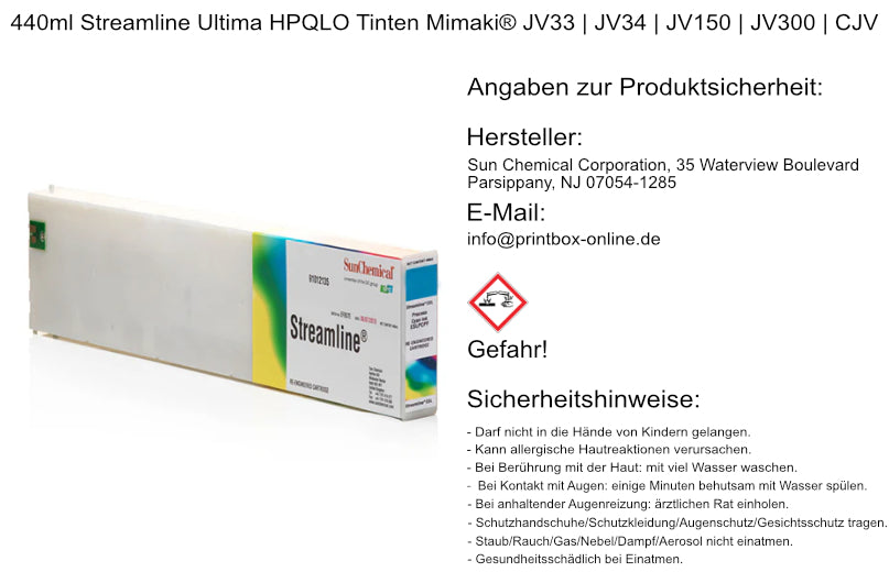 Streamline Ultima HPQ Tintenpatrone kompatibel für Mimaki® JV150 | JV300