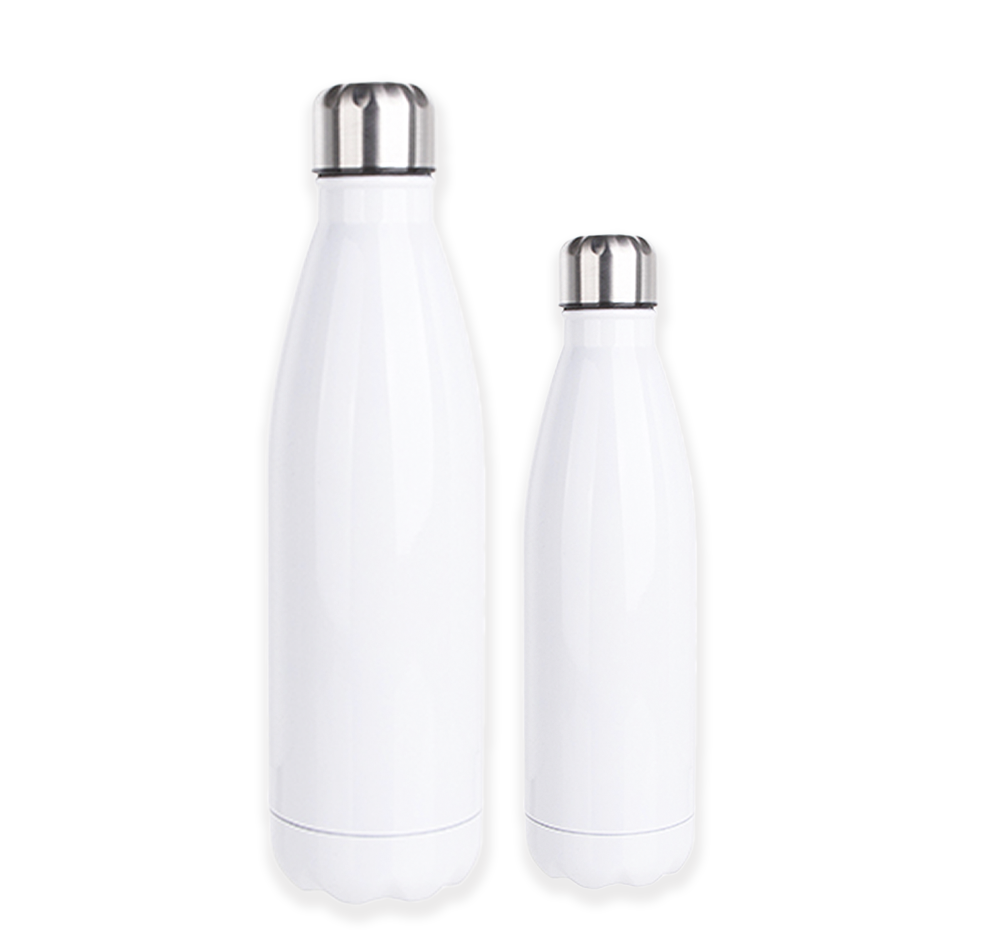 SubliKing® Trinkflasche aus Aluminium für Sublimation 500ml oder 650ml in Weiß