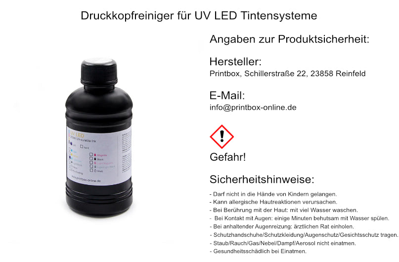 Druckkopfreiniger für UV LED Tintensysteme