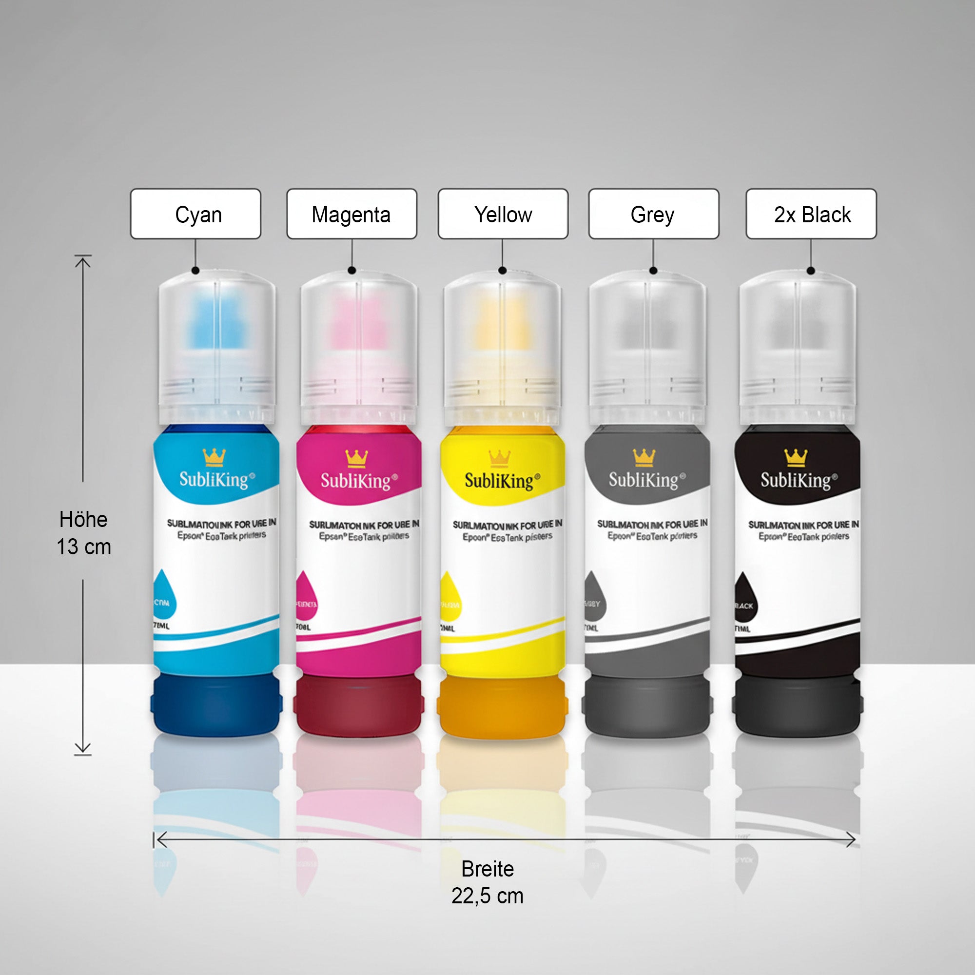Subliking® sublimation inks for Epson® EcoTank ET-8500 | ET-8550 in 6 colors