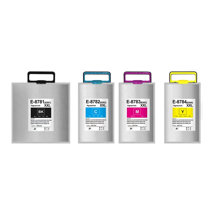 Ultramax® Kompatible Tintenbeutel XXL E-8781/- E-8784 für Epson® WorkforcePro WF-R5190DTW/ WF-R5190