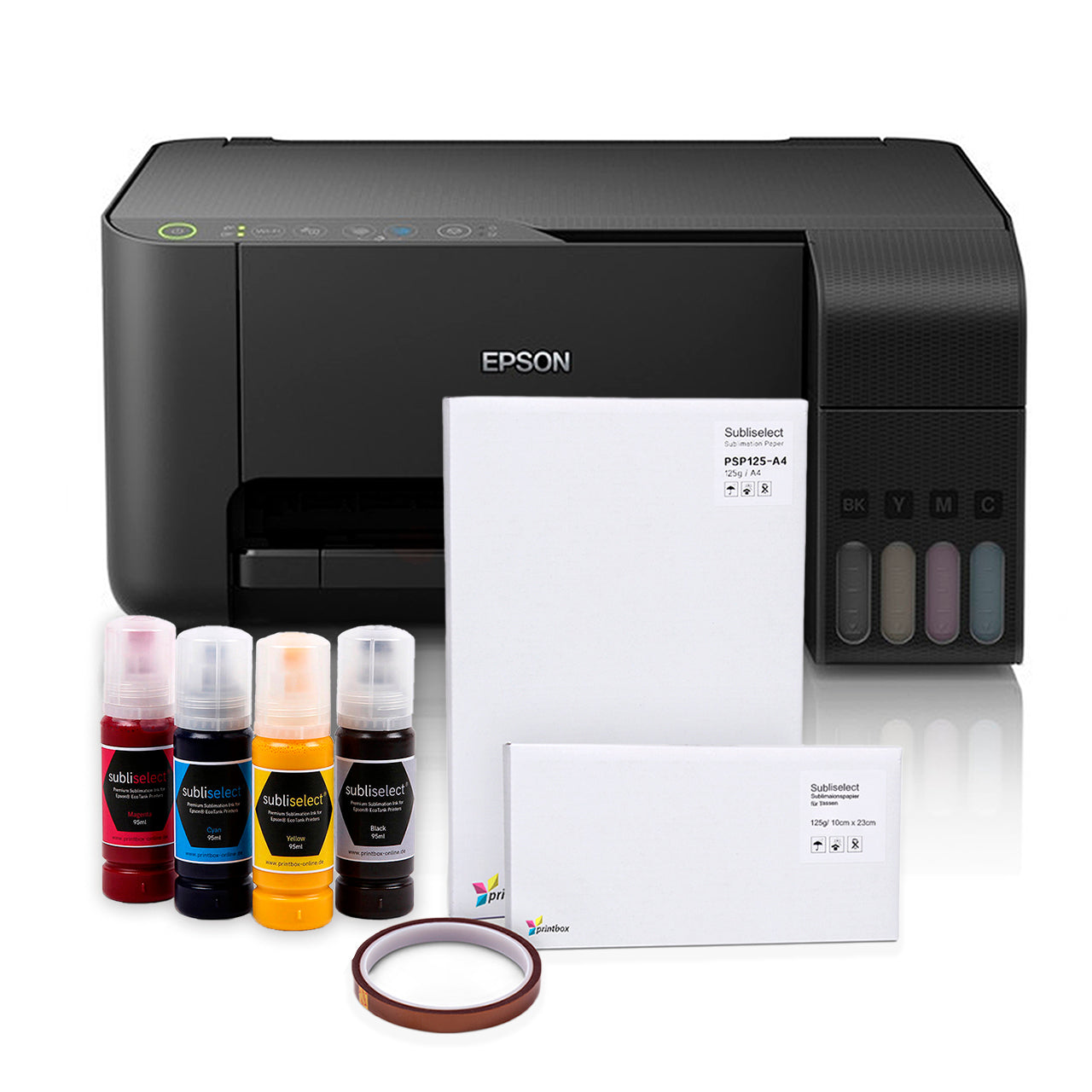 Epson® DIN A4 ECOTANK Sublimationsdrucker mit Subliselect® Startpaket