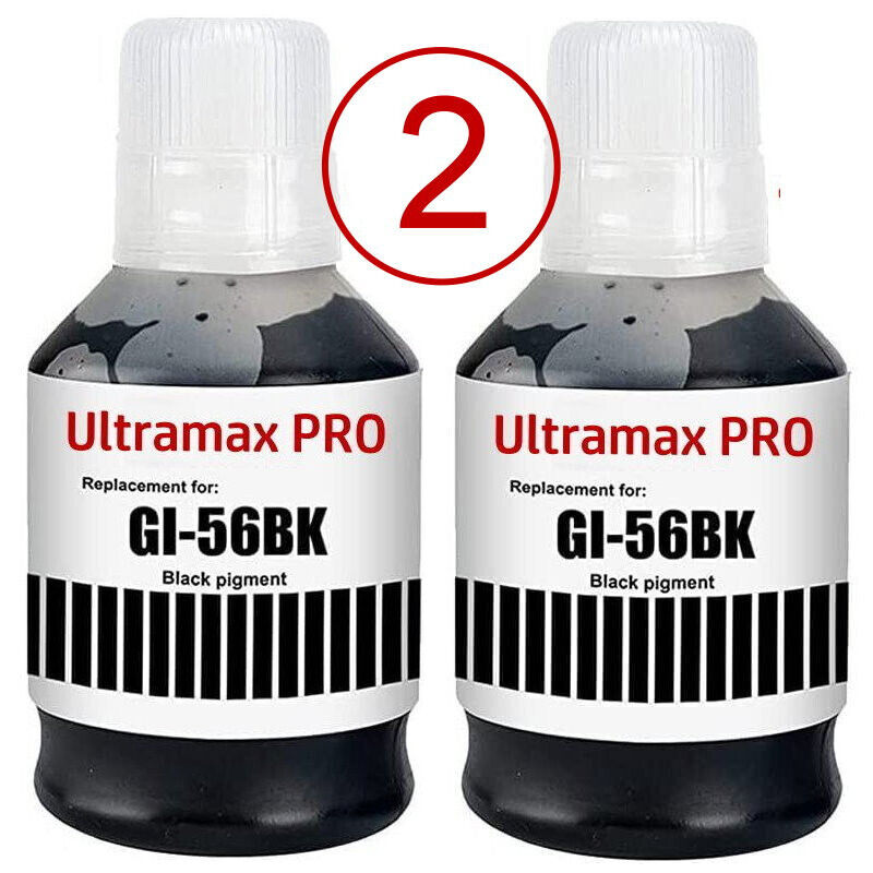 2x Ultramax PRO Black für Canon GI-56 Maxify GX-4050 GX-5050 GX-6050 GX-7050