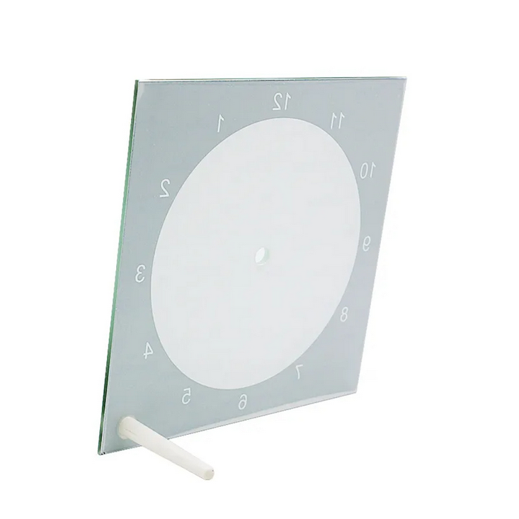 Glas-Sublimations-Wanduhr Ø 20 cm – Runde Glasuhr zum Bedrucken mit Sublimation