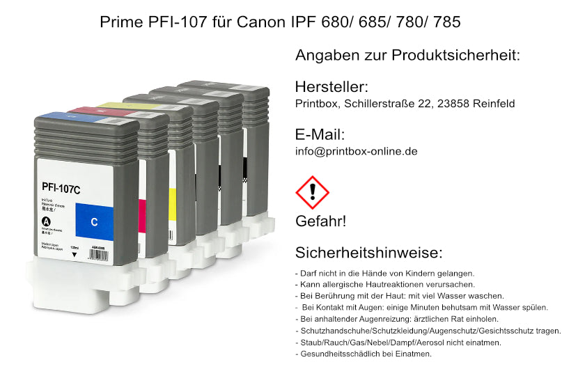 Prime PFI-107 für Canon IPF 680/ 685/ 780/ 785