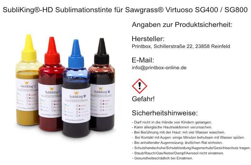 100ml SubliKing®-HD sublimation ink for Sawgrass®