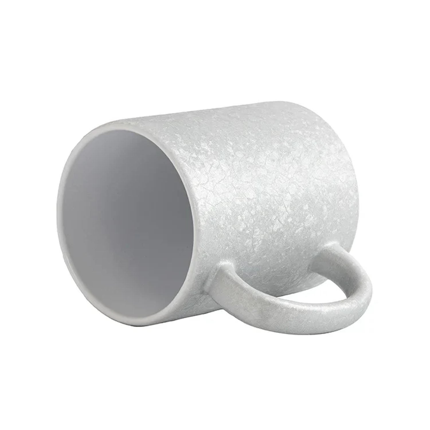 SubliKing® Keramik Tasse 11oz Sublimationstasse– Crackle-Finish (Grau)