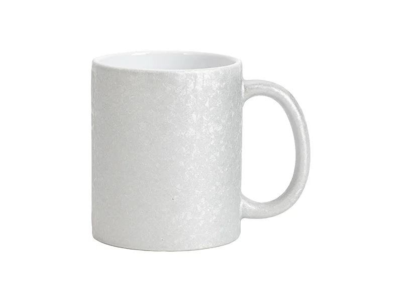 SubliKing® Keramik Tasse 11oz Sublimationstasse– Crackle-Finish (Grau)