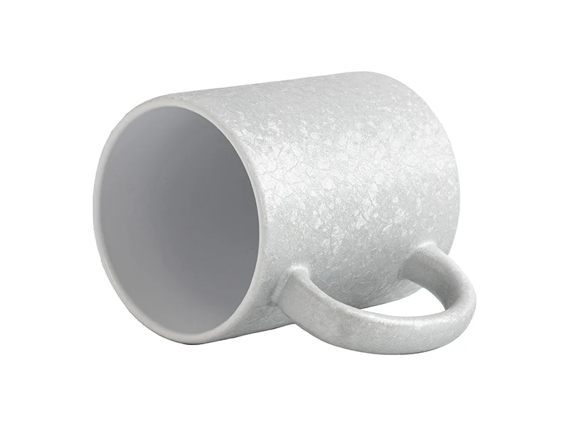 SubliKing® Keramik Tasse 11oz Sublimationstasse– Crackle-Finish (Grau)