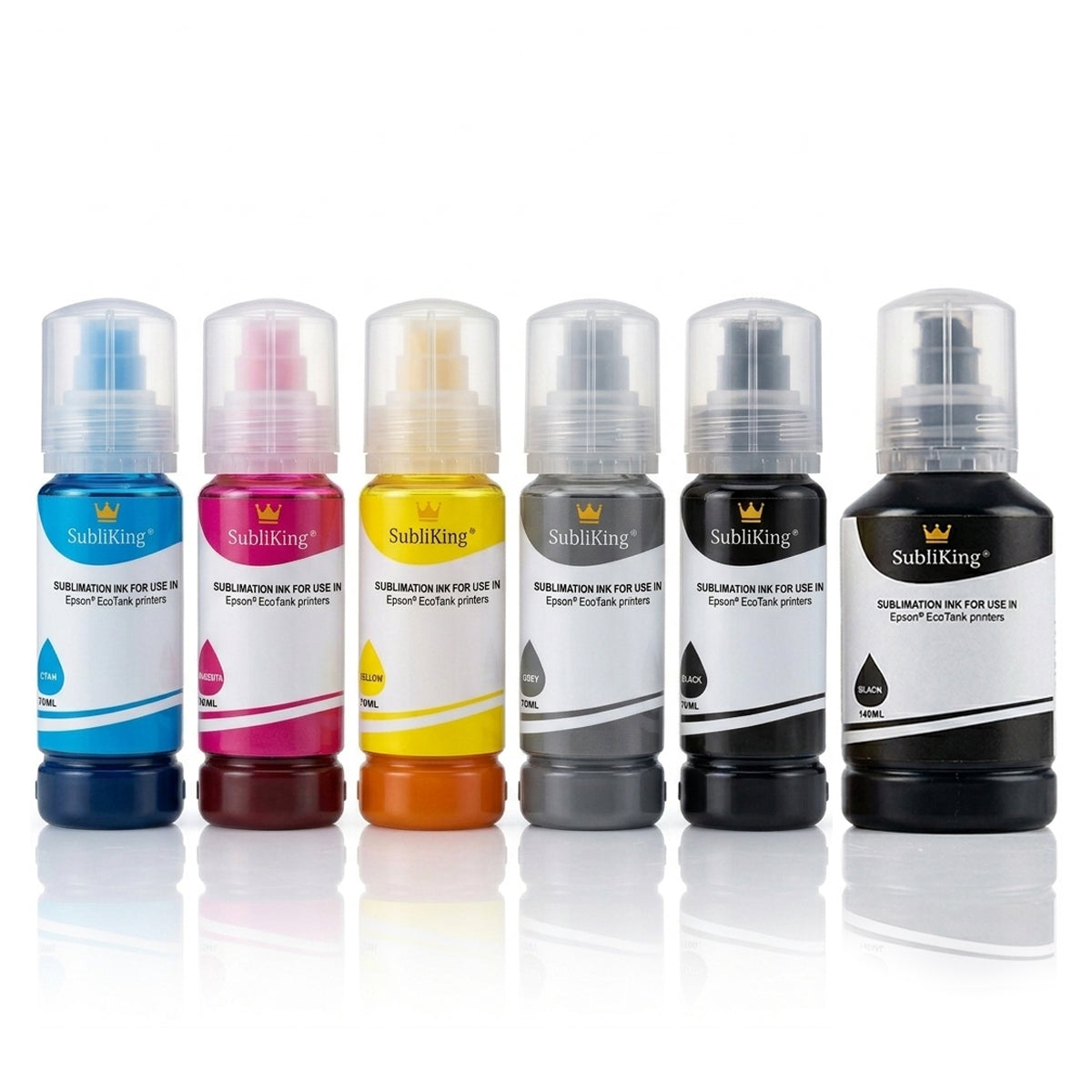 Subliking® sublimation inks in 6 colors for Epson® EcoTank ET-18100