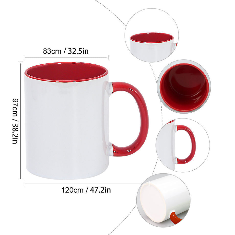 Subliking® Two-Tone Tasse Innenseite und Henkel für Sublimation- 11oz
