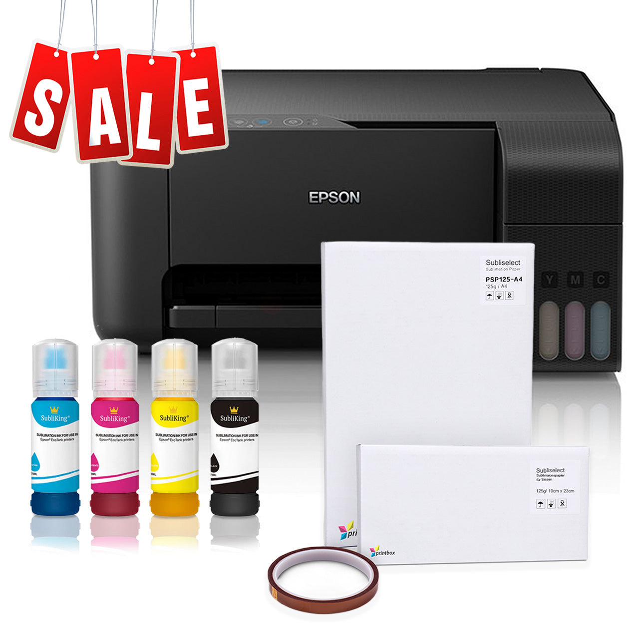 PROMOTION - Sublimation printer starter package including Epson® EcoTank A4