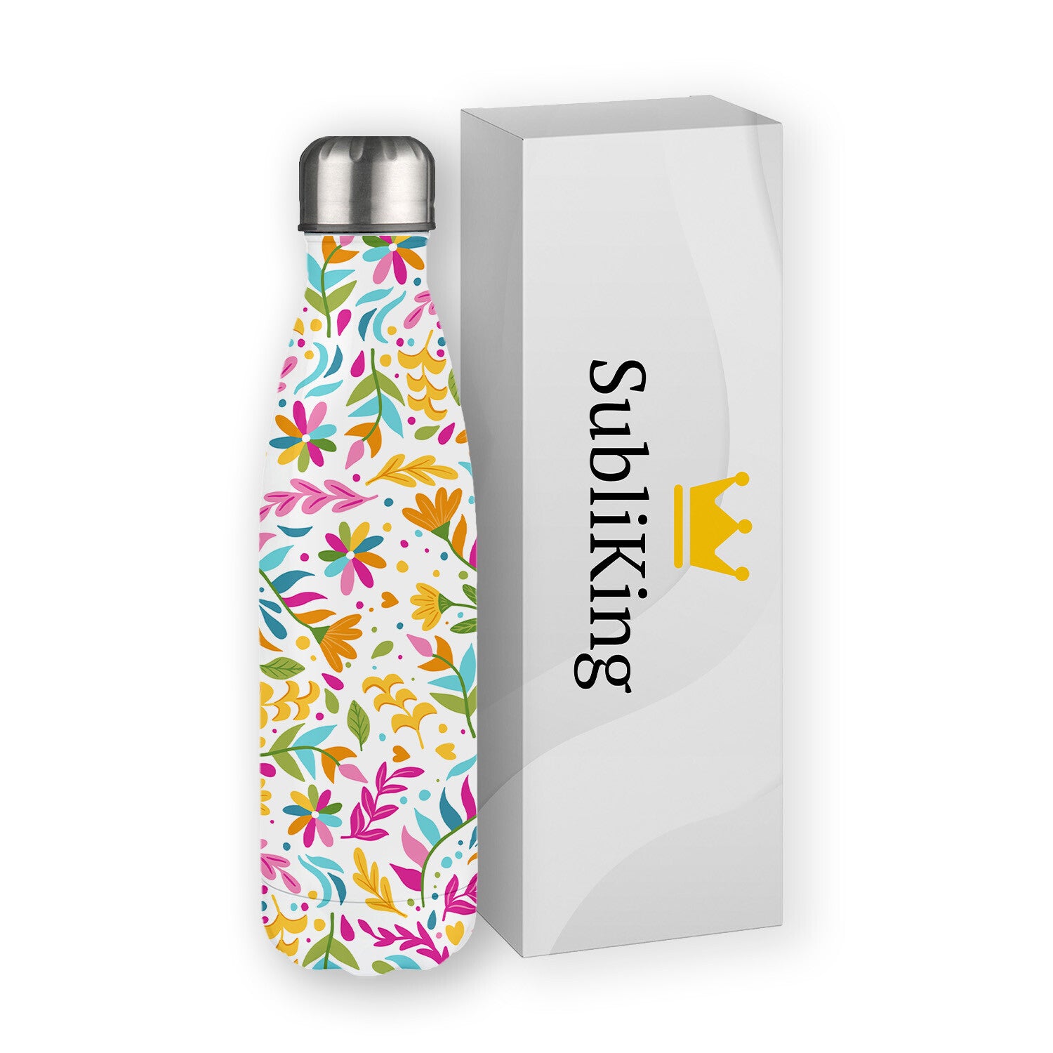 SubliKing® Thermo Trinkflaschen  500ml / 750ml aus Edelstahl für Sublimation