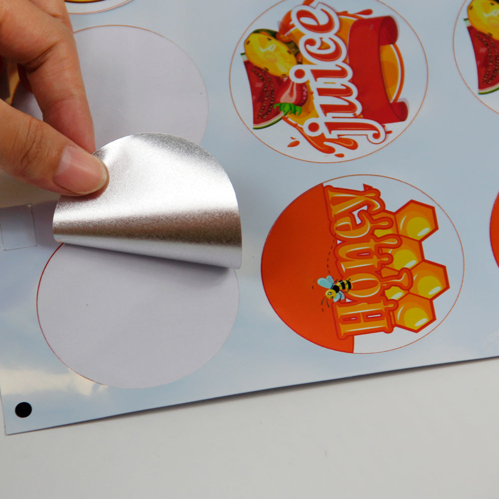 Selbstklebende PET Folienetiketten wasserfest für Inkjet-Drucker 20 Blatt Bright