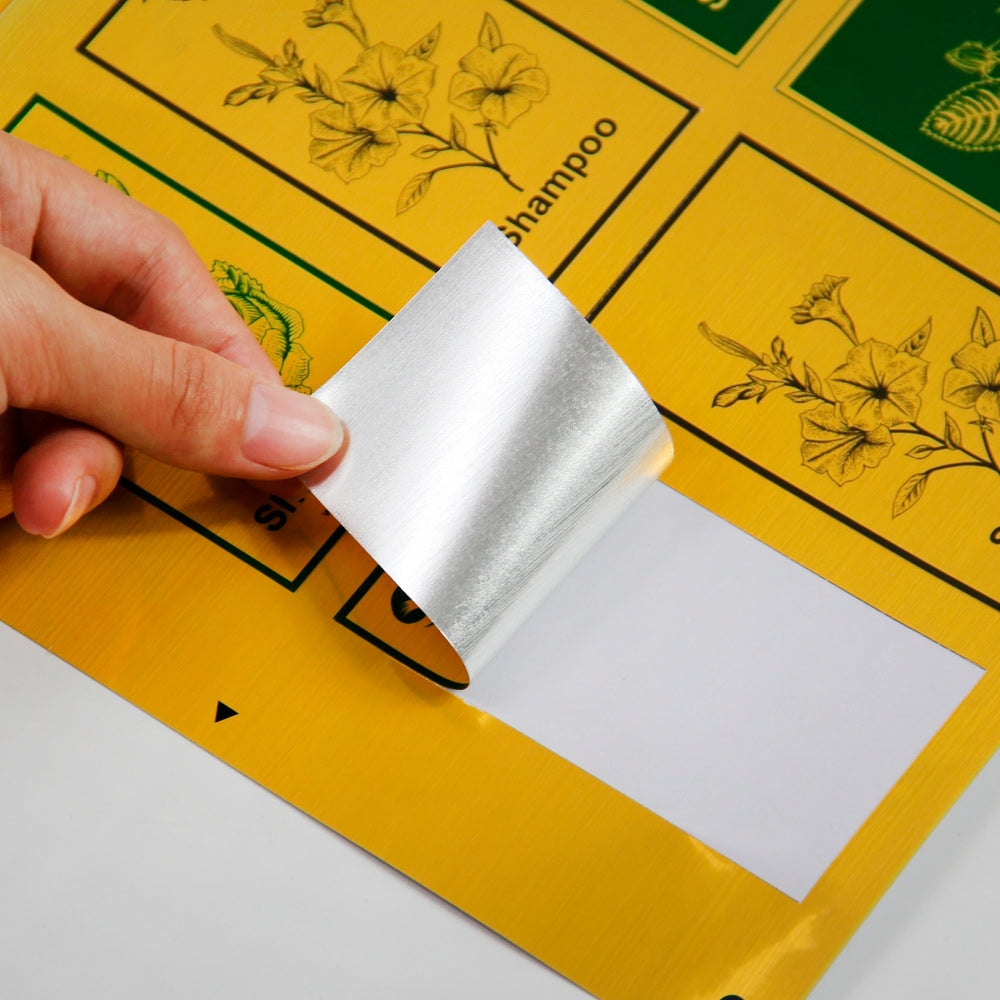 Selbstklebende PET Folienetiketten wasserfest für Inkjet-Drucker 20 Blatt Brushe
