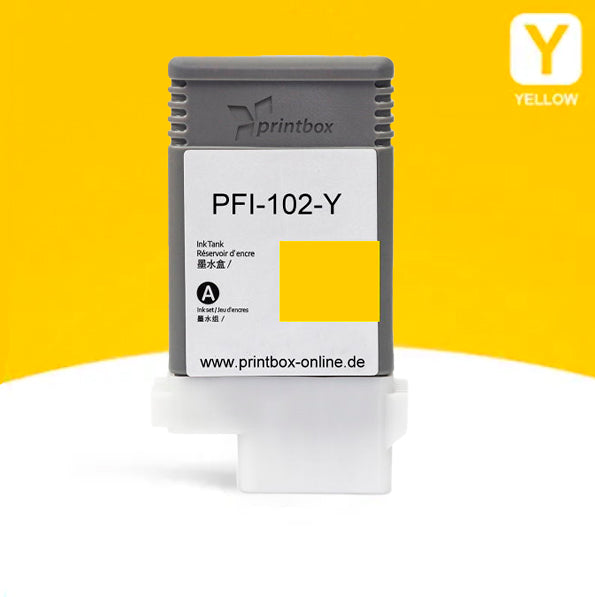 Yellow alternative Tinte für Canon® IPF 500 600 700 Serie ersetzt PFI-102Y