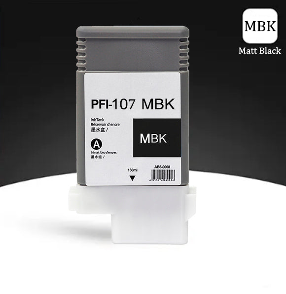 Canon - Canon PFI-107各色【MBK×2 C,M,Y,BK各1】 Canon PFI-107MBK Matte Black Ink Cartridge (130mL) 6704B001AA
