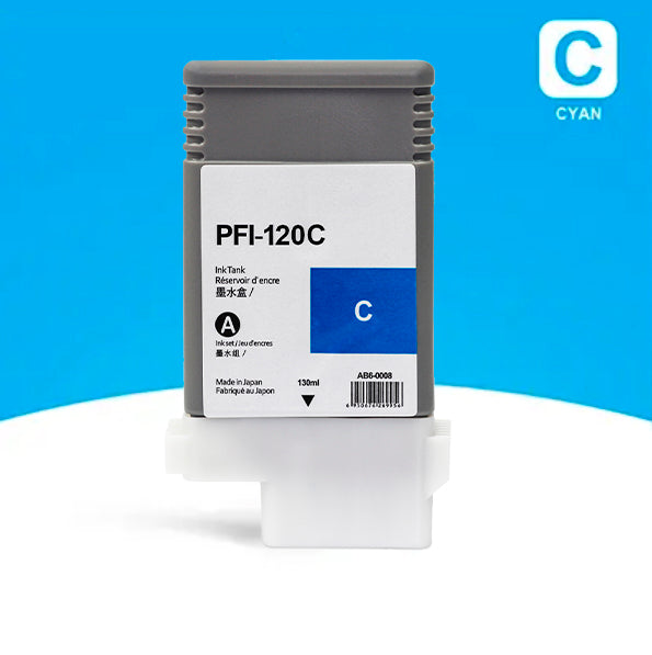 Kompatible Tintenpatrone für Canon® iPF TM-200 205 300 305 | PFI-120 Cyan