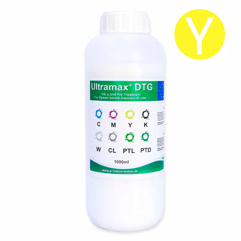 1L Ultramax® DTG ink for textile printing direct printing made in the EU