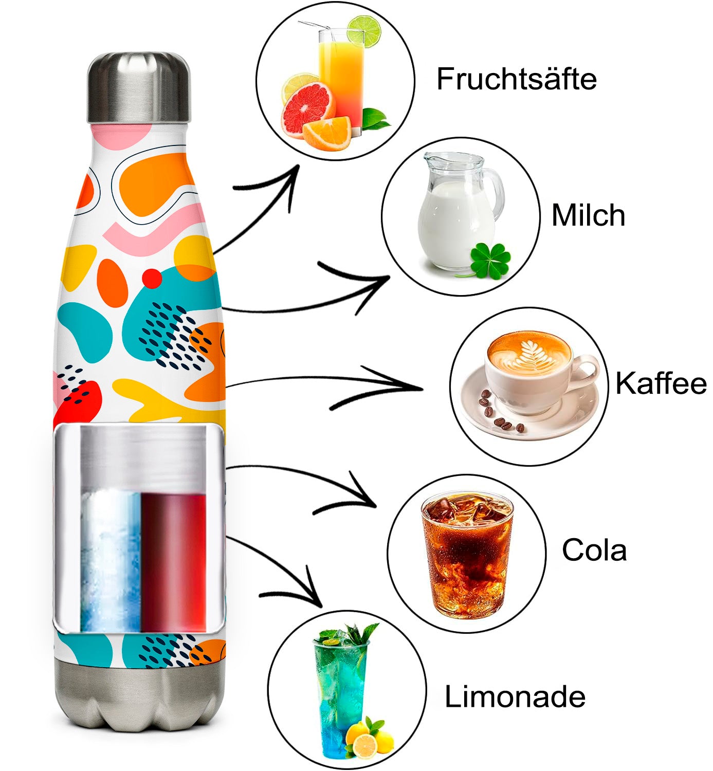 SubliKing® Thermo drinking bottles made of stainless steel for sublimation 500ml or 750ml 