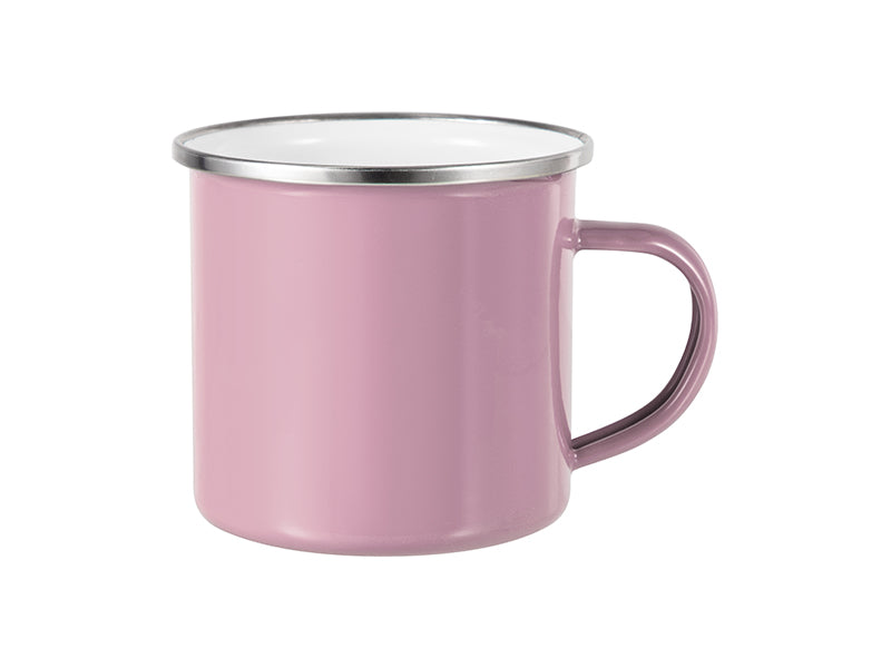 Emaille-Tasse 12oz für Sublimation in Pink und Graugrün