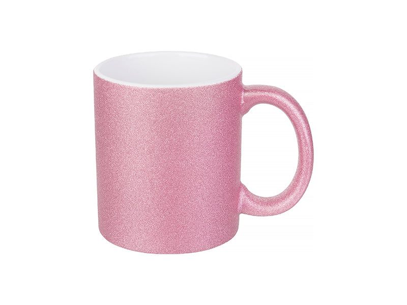 SubliKing® Keramiktasse mit Glitzerglanz Oberfläche-11oz in Pink