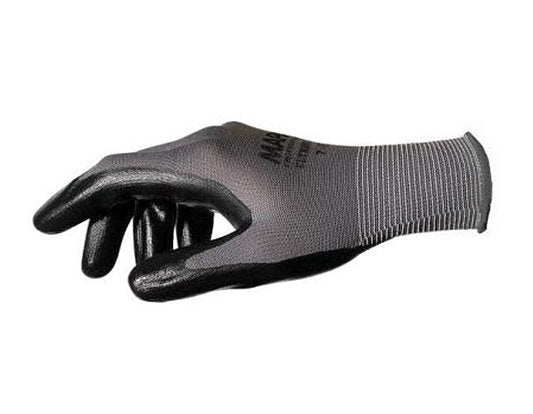 Nylon-Latex Feinstrick Handschuh mit Nitril Schaum Beschichtung